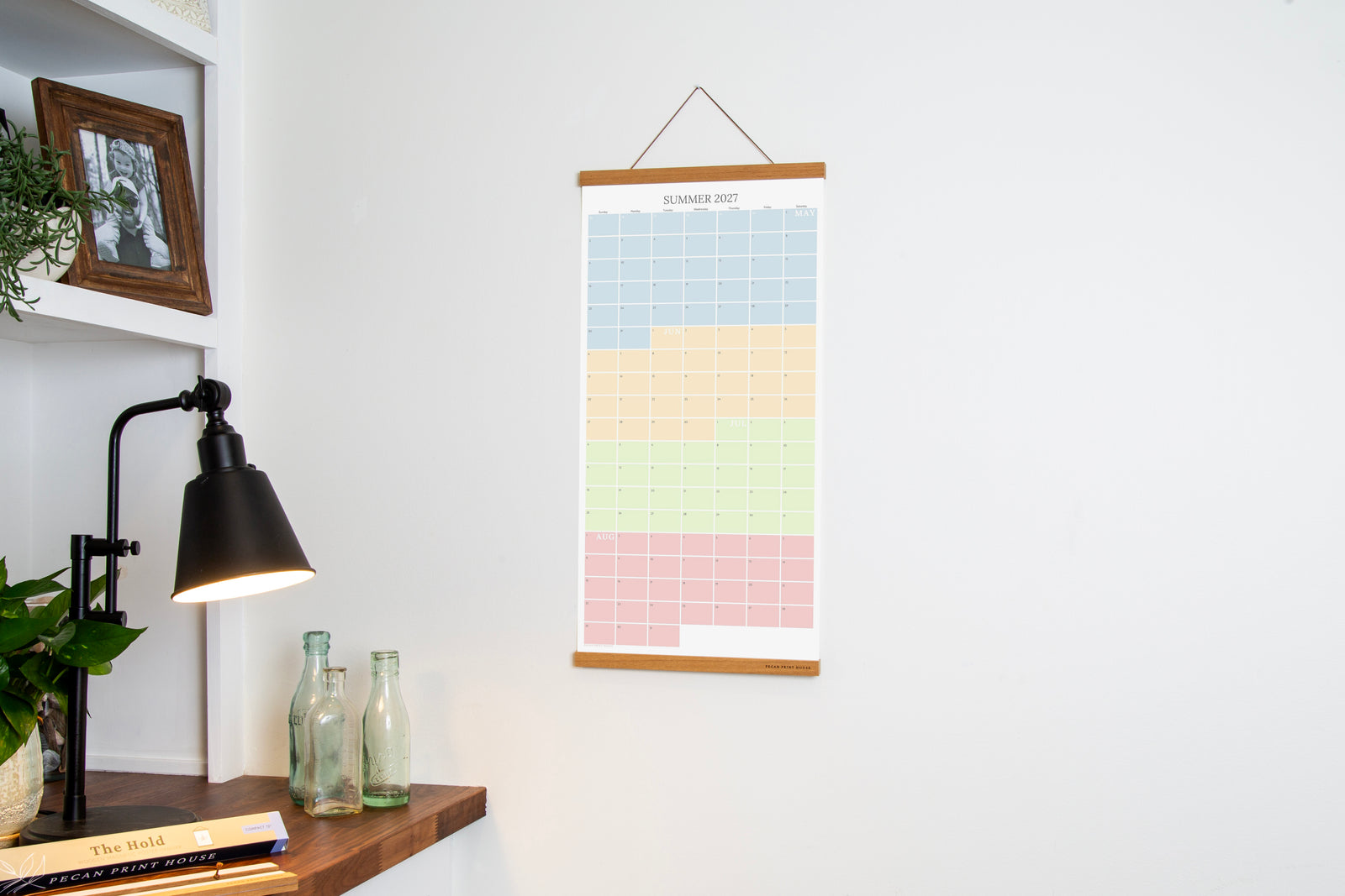 Summer Wall Calendar, May Through August