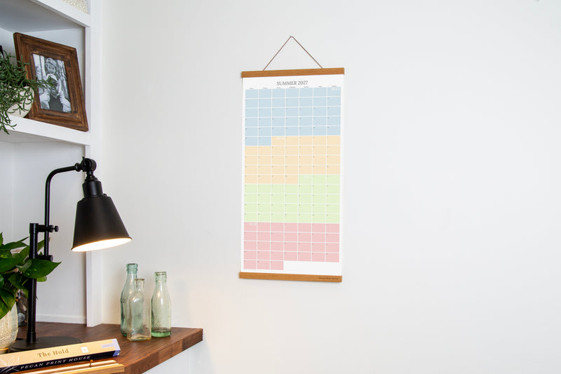 Summer Wall Calendar, May Through August