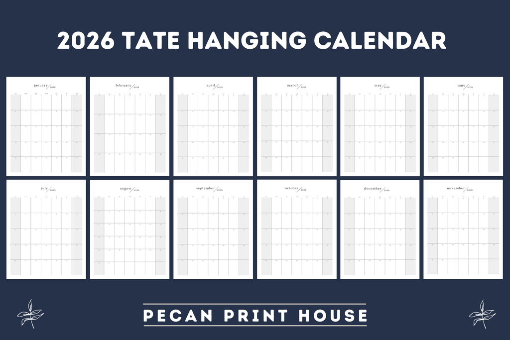 2026 Tate Hanging Calendar
