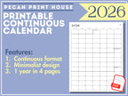 2026 Elegant Printable Calendar
