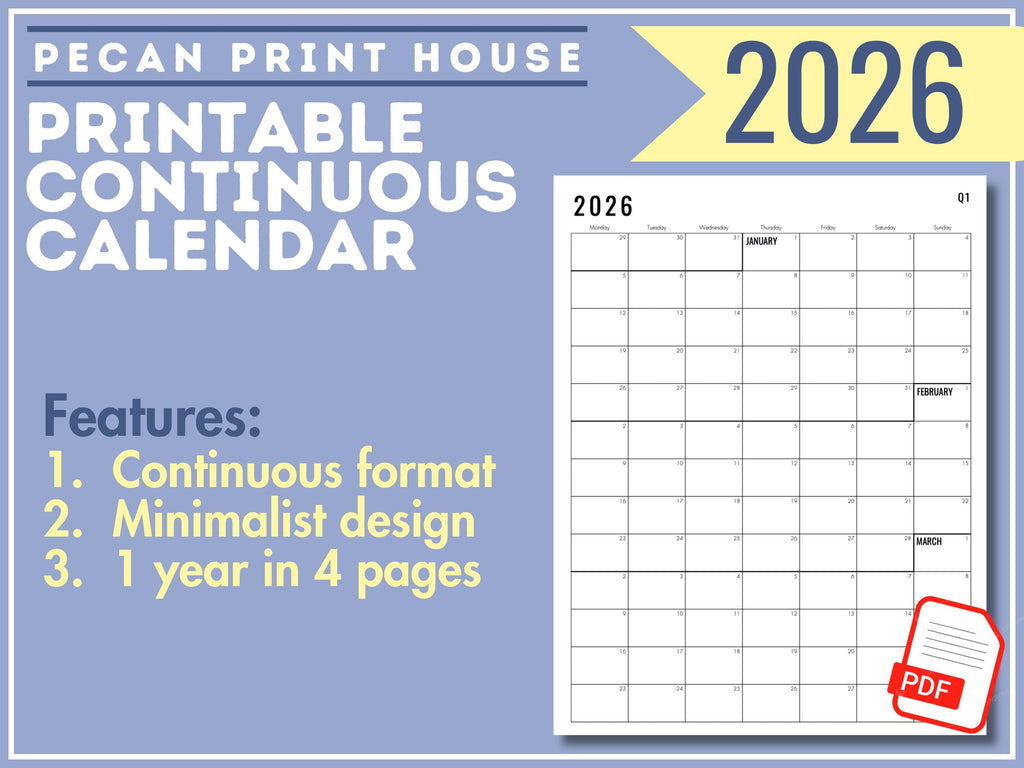 2026 Modern Printable Calendar
