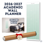 College Acceptance Gift – Academic Continuous Wall Calendar | July–June Yearly Planner for Incoming College Students