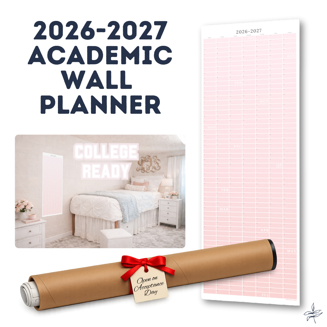 College Acceptance Gift – Academic Continuous Wall Calendar | July–June Yearly Planner for Incoming College Students