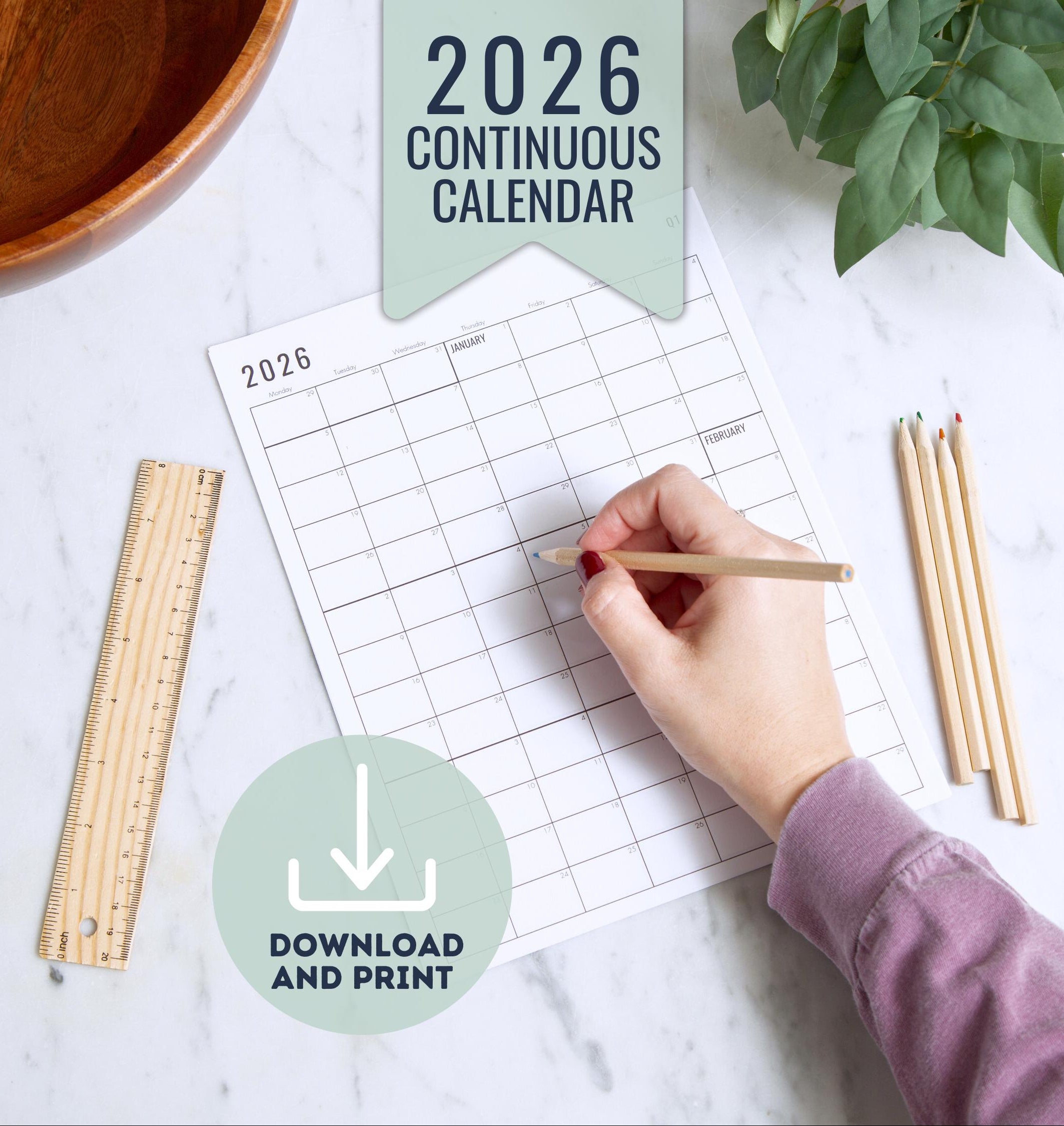 2026 Modern Printable Calendar