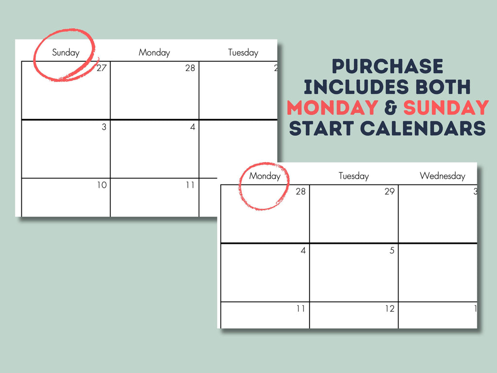 2026 Modern Printable Calendar