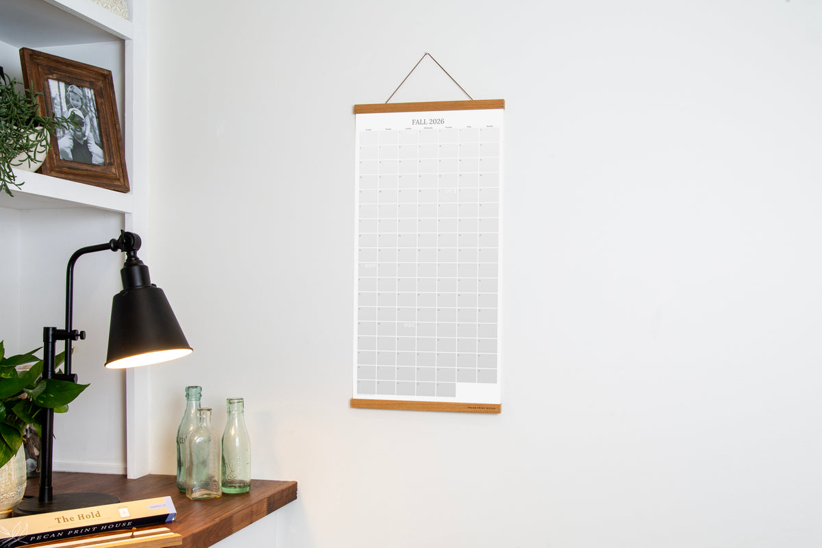 Fall Wall Calendar, September Through December