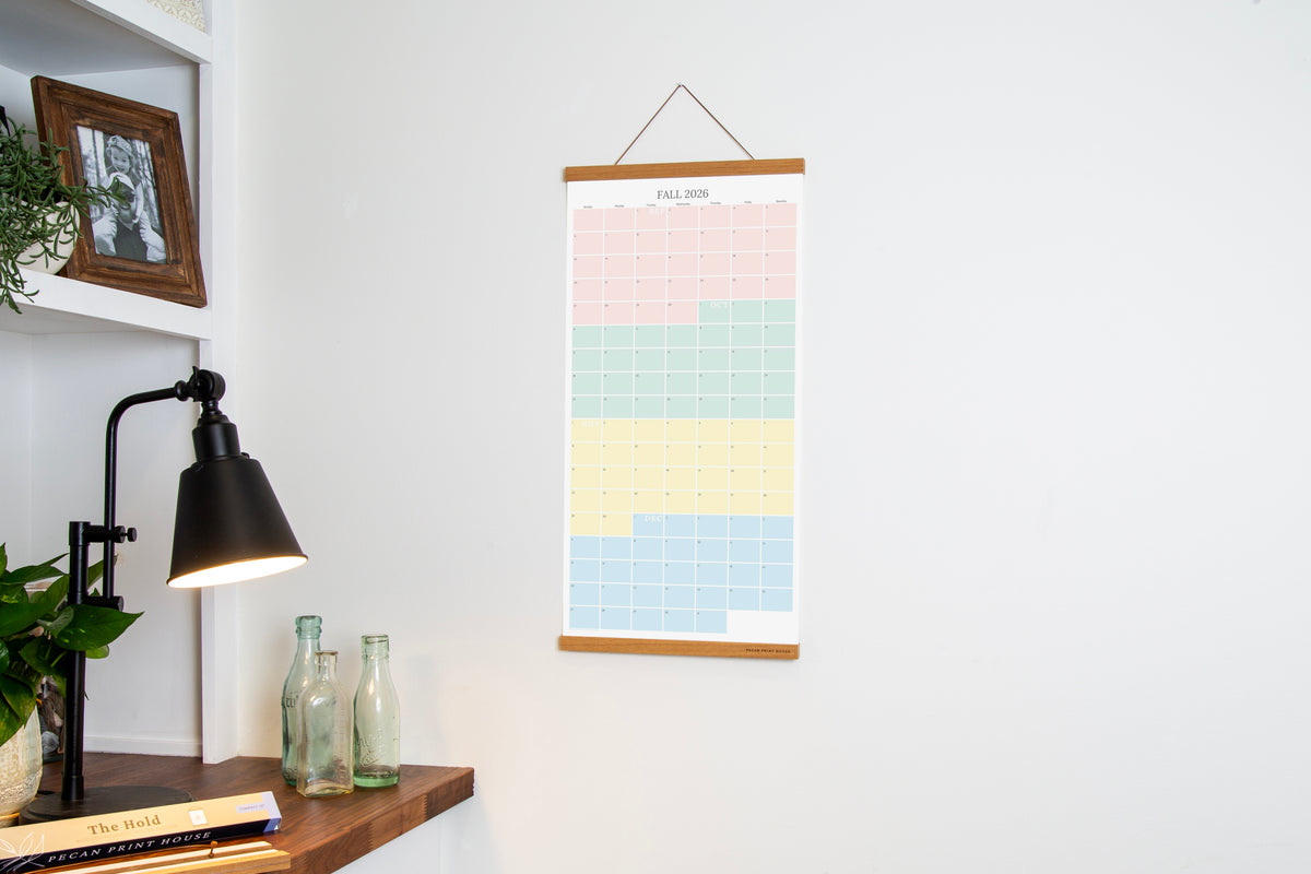 Fall Wall Calendar, September Through December
