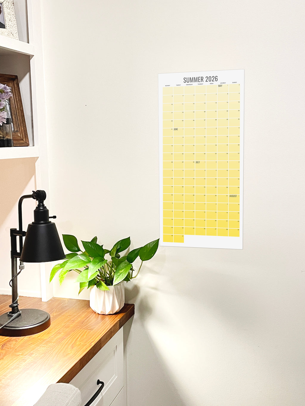 Summer Planner Wall Calendar | May–August Family Planning Calendar