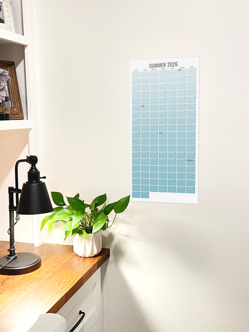 Summer Planner Wall Calendar | May–August Family Planning Calendar