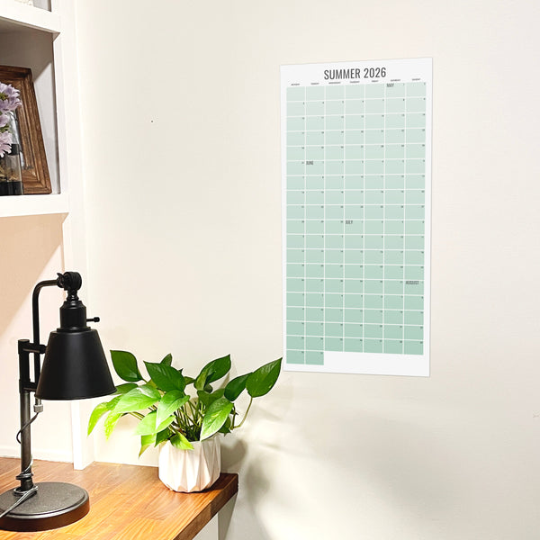 2026 Summer Wall Calendar — Sage