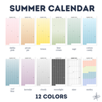 Summer Planner Wall Calendar | May–August Family Planning Calendar