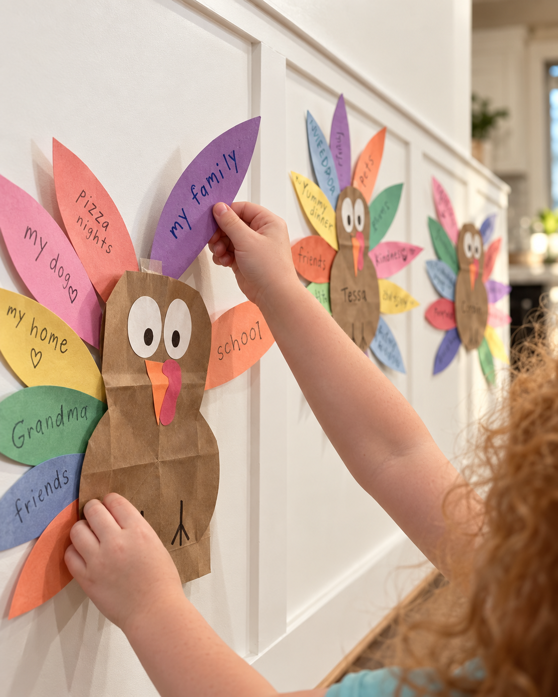 Thankful Turkey Printable Template, Traceable Stencil and Gratitude Prompts