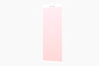 Pink and white striped towel with 'Kane Luxe' branding on a white background
