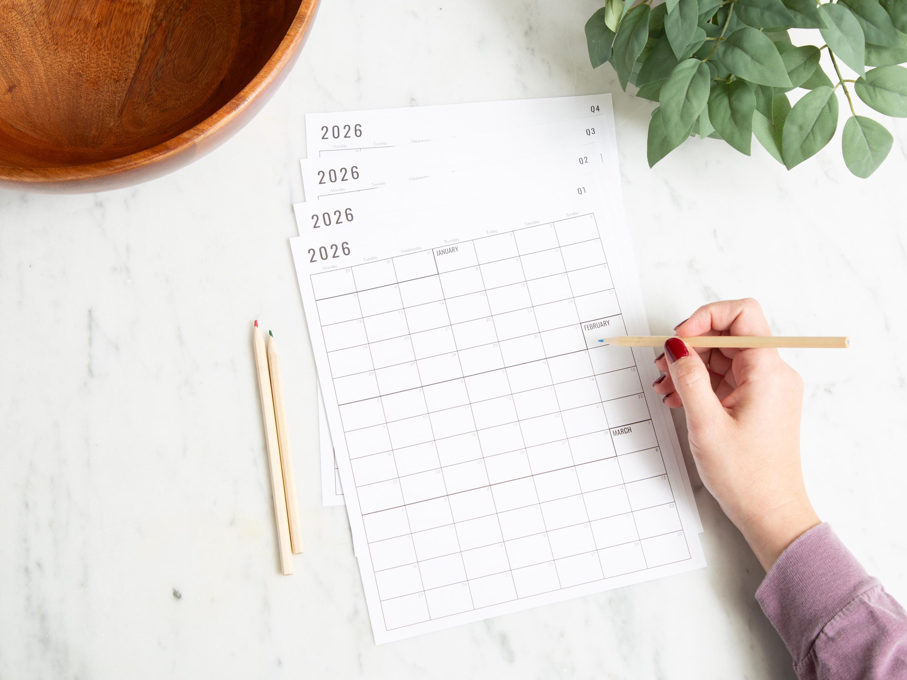 2026 Modern Printable Calendar