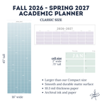 College Acceptance Gift – Academic Continuous Wall Calendar | July–June Yearly Planner for Incoming College Students
