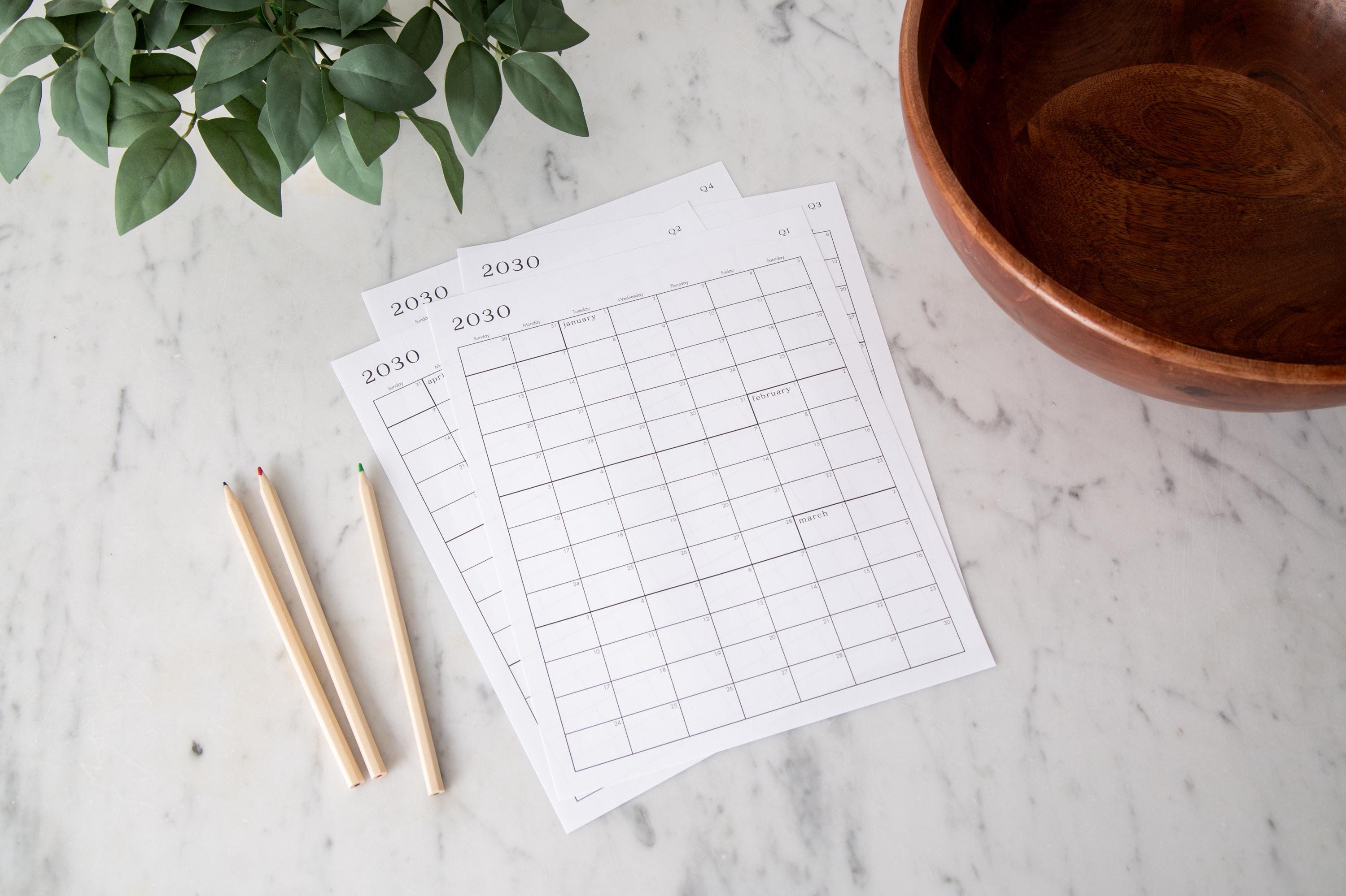 2026-2030 Printable Calendars - 5 years!