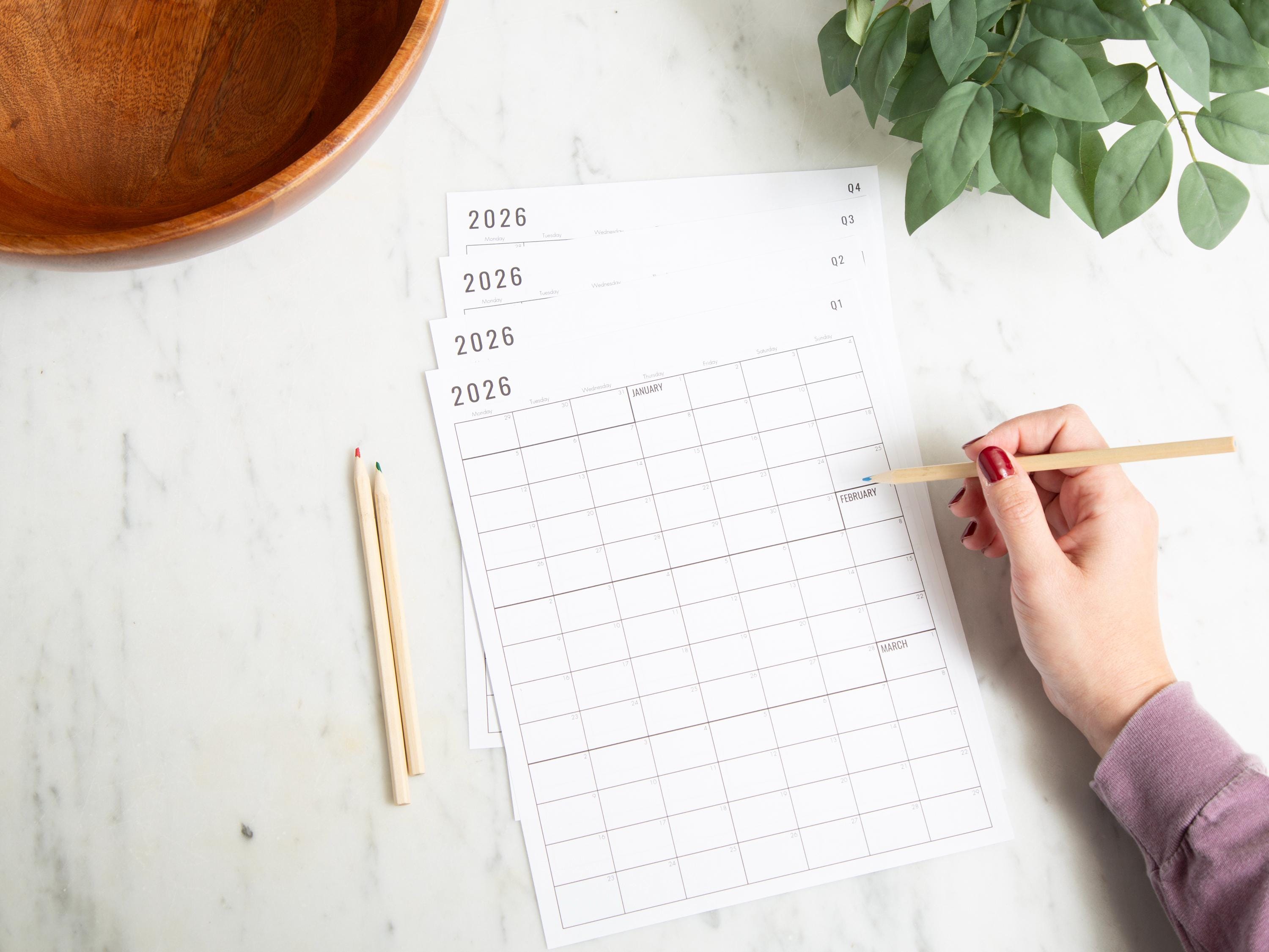 2026 Modern Printable Calendar