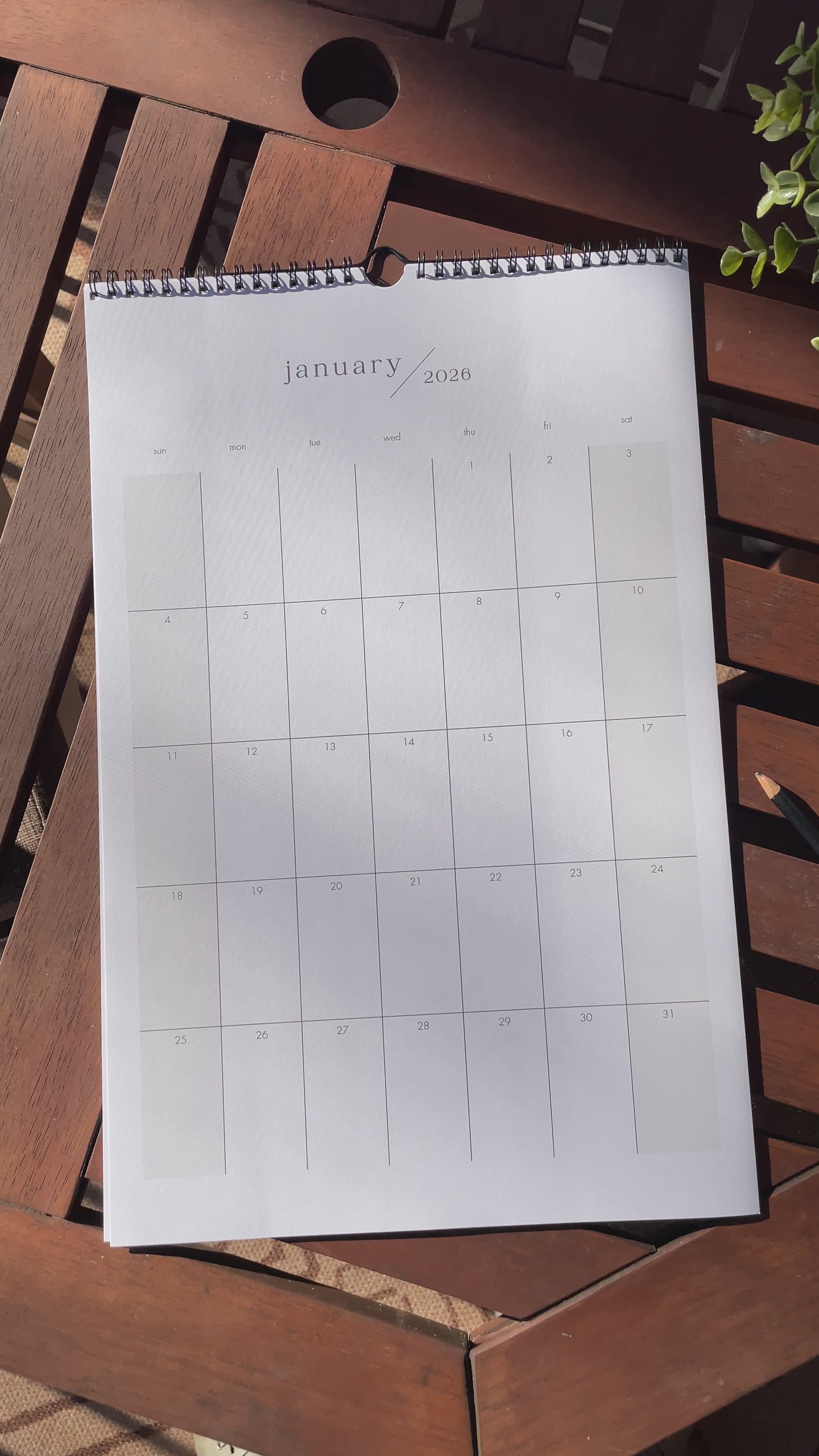 2026 Tate Hanging Calendar